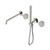 Serenity Progressive Shower System With Spout With Carrara Handle And Slim Shower Brushed Nickel