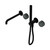 Serenity Progressive Shower System With Spout With Verde Alpi Handle And Slim Shower Matte Black