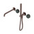 Serenity Progressive Shower System With Spout With Verde Alpi Handle And Slim Shower Brushed Bronze