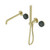 Serenity Progressive Shower System With Spout With Verde Alpi Handle And Slim Shower Brushed Gold