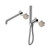 Serenity Progressive Shower System With Spout With Rome Travertine Handle And Slim Shower Chrome