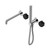 Serenity Progressive Shower System With Spout With Marquina Black Handle And Slim Shower Chrome