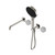 Serenity Progressive Shower System With Spout With Carrara Handle And Hand Shower Brushed Nickel
