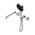 Serenity Progressive Shower System With Spout With Rome Travertine Handle And Hand Shower Chrome