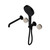 Serenity Progressive Shower System With Spout With Rome Travertine Handle And Hand Shower Matte Black