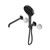 Serenity Progressive Shower System With Spout With Arabescato Corchia Handle And Hand Shower Gun Metal