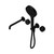Serenity Progressive Shower System With Spout With Metal Handle And Hand Shower Matte Black