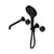 Serenity Progressive Shower System With Spout With Marquina Black Handle And Hand Shower Matte Black