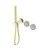 Serenity Progressive Shower System With Carrara Handle And Slim Shower Brushed Gold