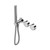 Serenity Progressive Shower System With Metal Handle And Slim Shower Chrome