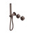 Serenity Progressive Shower System With Metal Handle And Slim Shower Brushed Bronze
