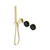 Serenity Progressive Shower System With Marquina Black Handle And Slim Shower Brushed Gold