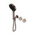Serenity Progressive Shower System With Rome Travertine Handle And Hand Shower Brushed Bronze