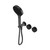 Serenity Progressive Shower System With Marquina Black Handle And Hand Shower Gun Metal