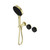 Serenity Progressive Shower System With Marquina Black Handle And Hand Shower Brushed Gold