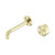 Serenity Progressive Wall Basin Mixer 160mm Spout With Metal Handle Brushed Gold
