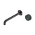 Serenity Progressive Wall Basin Mixer 220mm Spout With Verde Alpi Handle Gun Metal