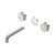 Serenity Wall Basin Set 160mm Spout With Rome Travertine Handle Trim Kit Only Chrome