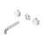 Serenity Wall Basin Set 160mm Spout With Arabescato Corchia Handle Trim Kit Only Brushed Nickel