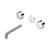 Serenity Wall Basin Set 160mm Spout With Metal Handle Trim Kit Only Chrome