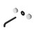 Serenity Wall Basin Set 185mm Spout With Carrara Handle Trim Kit Only Matte Black