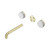 Serenity Wall Basin Set 185mm Spout With Carrara Handle Trim Kit Only Brushed Gold