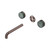 Serenity Wall Basin Set 185mm Spout With Verde Alpi Handle Trim Kit Only Brushed Bronze