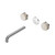 Serenity Wall Basin Set 185mm Spout With Rome Travertine Handle Trim Kit Only Chrome