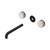 Serenity Wall Basin Set 185mm Spout With Rome Travertine Handle Trim Kit Only Matte Black