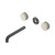 Serenity Wall Basin Set 185mm Spout With Rome Travertine Handle Trim Kit Only Gun Metal