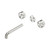 Serenity Wall Basin Set 185mm Spout With Metal Handle Trim Kit Only Brushed Nickel
