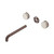 Serenity Wall Basin Set 220mm Spout With Rome Travertine Handle Trim Kit Only Brushed Bronze