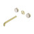 Serenity Wall Basin Set 220mm Spout With Rome Travertine Handle Trim Kit Only Brushed Gold