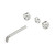 Serenity Wall Basin Set 220mm Spout With Metal Handle Trim Kit Only Brushed Nickel