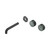 Serenity Wall Basin Set 160mm Offset Spout With Verde Alpi Handle Trim Kit Only Gun Metal