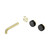 Serenity Wall Basin Set 160mm Offset Spout With Marquina Black Handle Trim Kit Only Brushed Gold
