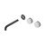 Serenity Wall Basin Set 185mm Offset Spout With Carrara Handle Trim Kit Only Gun Metal