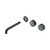 Serenity Wall Basin Set 185mm Offset Spout With Verde Alpi Handle Trim Kit Only Gun Metal