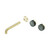 Serenity Wall Basin Set 185mm Offset Spout With Verde Alpi Handle Trim Kit Only Brushed Gold