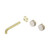 Serenity Wall Basin Set 185mm Offset Spout With Rome Travertine Handle Trim Kit Only Brushed Gold