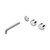 Serenity Wall Basin Set 185mm Offset Spout With Metal Handle Trim Kit Only Chrome