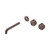 Serenity Wall Basin Set 185mm Offset Spout With Metal Handle Trim Kit Only Brushed Bronze