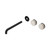 Serenity Wall Basin Set 220mm Offset Spout With Rome Travertine Handle Trim Kit Only Matte Black