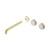 Serenity Wall Basin Set 220mm Offset Spout With Rome Travertine Handle Trim Kit Only Brushed Gold