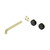 Serenity Wall Basin Set 220mm Offset Spout With Marquina Black Handle Trim Kit Only Brushed Gold