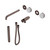 Serenity Progressive Shower System With Spout With Carrara Handle And Slim Shower Trim Kit Only Brushed Bronze
