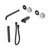 Serenity Progressive Shower System With Spout With Carrara Handle And Slim Shower Trim Kit Only Gun Metal