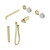 Serenity Progressive Shower System With Spout With Carrara Handle And Slim Shower Trim Kit Only Brushed Gold