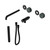 Serenity Progressive Shower System With Spout With Verde Alpi Handle And Slim Shower Trim Kit Only Matte Black