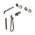 Serenity Progressive Shower System With Spout With Rome Travertine Handle And Slim Shower Trim Kit Only Brushed Bronze